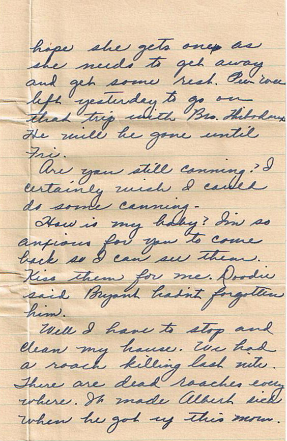 Letter to Ethel Mae Walker<br />
from Rubye Mae (Walker) Causey - 1943 5