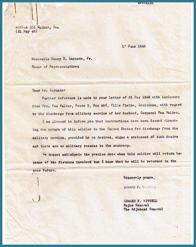 Ethel Mae Walker's correspondence in 1946. 5