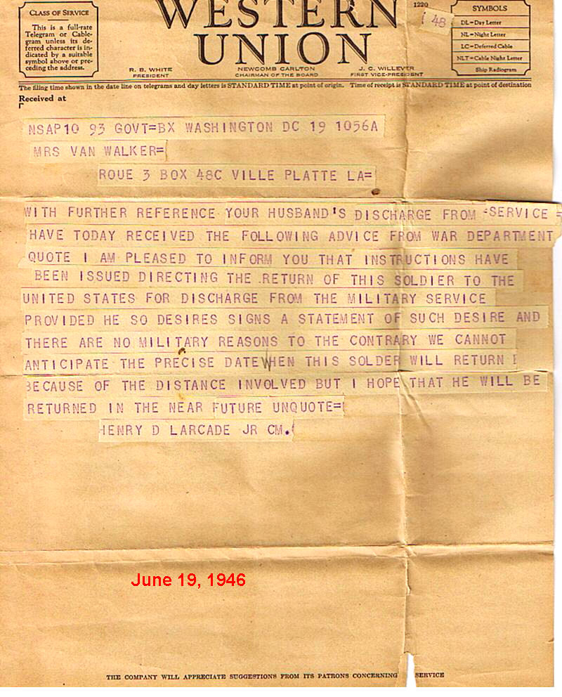 Ethel Mae Walker's correspondence in 1946. 7