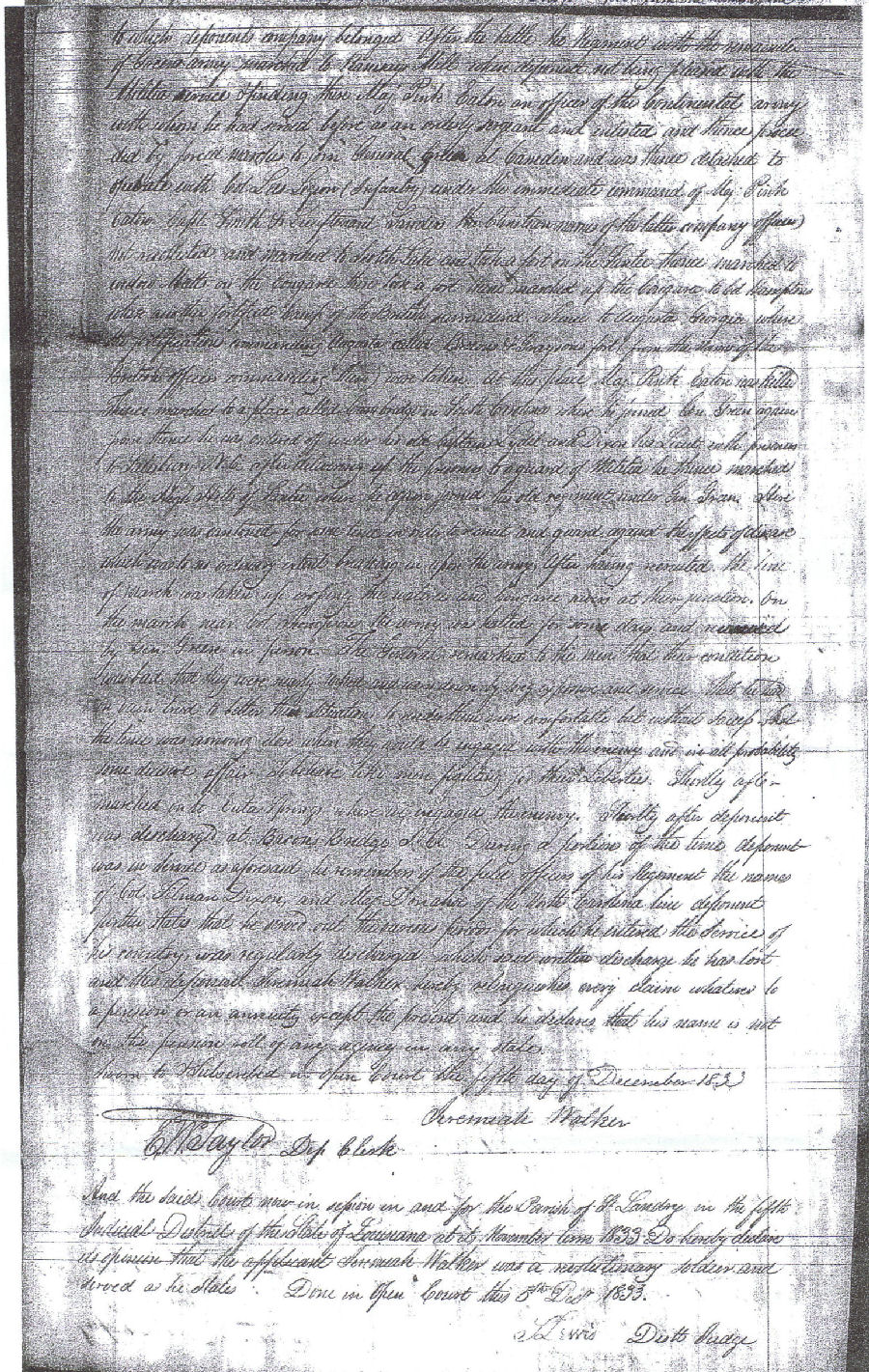 Jeremiah Walker Pension Request - 1833 - 4